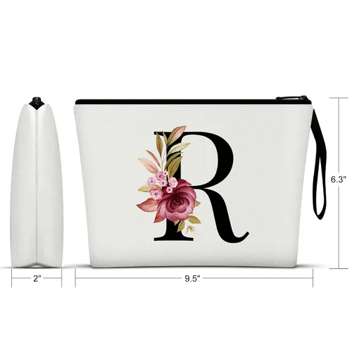 Miniatura 2 de Vavabox A-Z Bolsa de maquillaje personalizada, regalos de cumpleaños para mujeres y mamá, regalos para mejor amiga, bolsa de cosméticos para novia