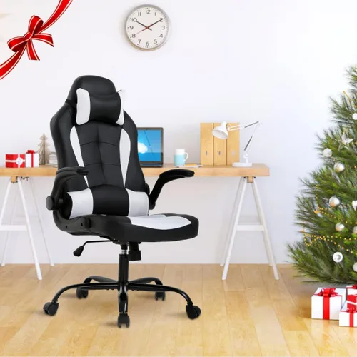 Silla de juegos grande y alta, silla ergonómica de escritorio para computadora, cómoda silla de oficina ajustable de altura ajustable con soporte