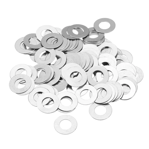 Miniatura 17 de uxcell Arandelas planas de acero inoxidable M3 304, 20 espaciadores planos ultrafinos de 0.118 x 0.197 x 0.004 in para tornillo de tornillo