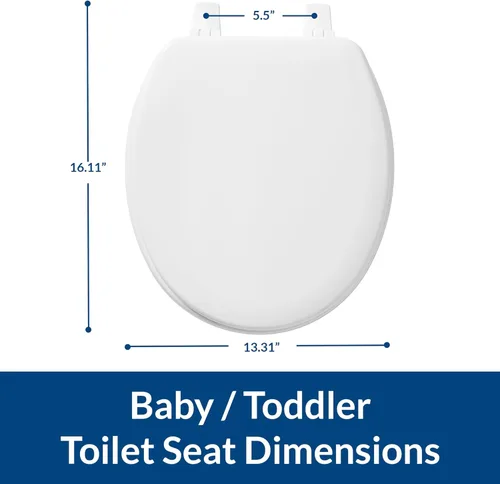 Miniatura 3 de BEMIS BB540 000 - Asiento de inodoro para bebé/niño pequeño compatible con inodoros American Standard y Eljer, madera esmaltada duradera