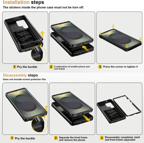 Miniatura 9 de PASNEW Funda para Samsung Galaxy S22 Ultra 5G, soporte de anillo de dedo y cubierta de cámara, carcasa de protección militar multicapa resistente a