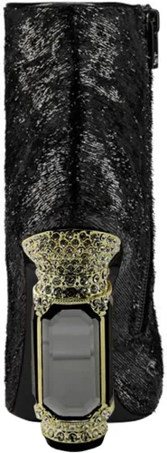 Miniatura 60 de FSJ Botas de tacón alto con punta puntiaguda para mujer, con tacón alto, con cremallera lateral brillante, estilo casual, para uso diario, zapatos