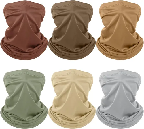 Miniatura 7 de Geyoga 6 piezas de protección UV para el verano, polaina de cuello refrescante, ropa para la cara, polaina para cuello, bufanda, protector solar