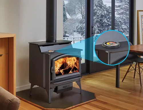 Miniatura 6 de Skyflame Termómetro superior magnético Medidor de temperatura de estufa de madera con dial grande, accesorios de chimenea para estufas de gas/estufa