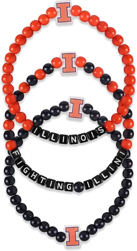 Miniatura 29 de FOCO NCAA unisex-adulto Paquete de 3 Pulseras de la Amistad con Cuentas con Logotipo de Equipo Universitario de la NCAA Oficialmente Licenciadas