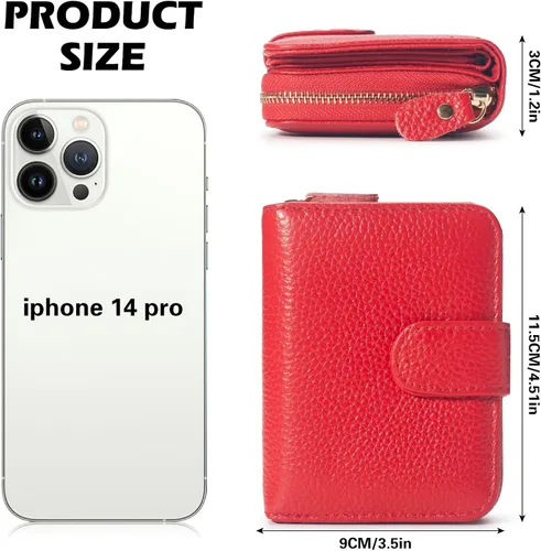 Miniatura 6 de Estuche organizador de tarjetas de crédito RFID, Rojo -, Minimalista
