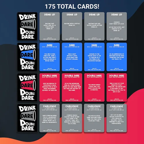Miniatura 4 de Drink, Dare, Double Dare - Los mejores juegos de fiesta y familia para divertidas travesuras, desafíos atrevidos y doble diversión