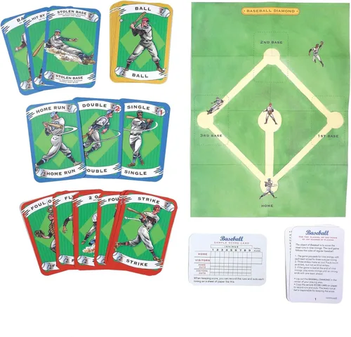 Miniatura 3 de eeBoo: Juego de cartas y juego de béisbol, 36 cartas de acción con campo plegable, desarrolla el pensamiento estratégico, para edades de 5 años