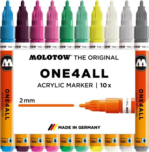 Miniatura 16 de Molotow ONE4ALL - Juego de rotuladores de pintura acrílica 10 colores básicos #1