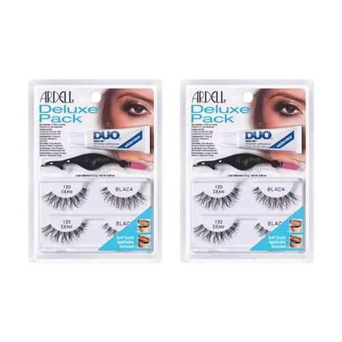 Miniatura 5 de Ardell Paquete de lujo de pestañas postizas Wispies con pegamento para pestañas y aplicador, pestañas de volumen natural para uso diario, 2 pares x