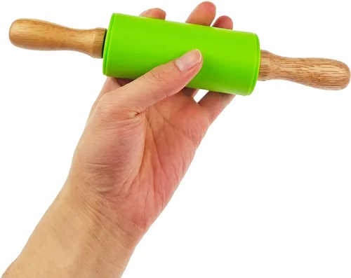 Miniatura 4 de Paquete de 6 rodillos pequeños para niños, rodillos para niños para la cocina del hogar (6 colores) (9 pulgadas)