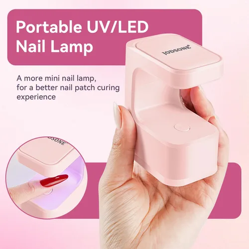 Miniatura 3 de JODSONE U V Mini lámpara de uñas recargable con temporizador inalámbrico portátil luz LED para secado rápido esmalte de gel rosa