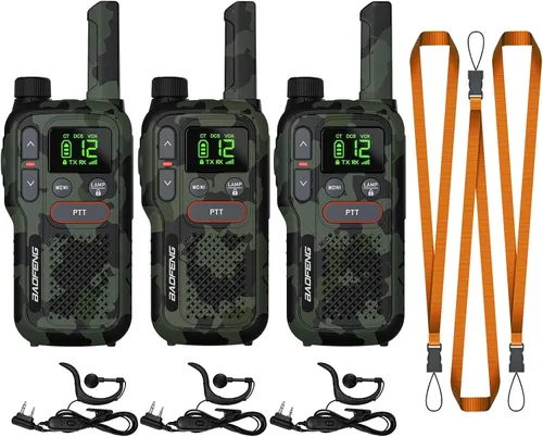 BAOFENG GT-18 Walkie Talkies para niños y adultos, radio bidireccional FRS recargable de largo alcance sin licencia, batería de 1500mAh, 22 canales
