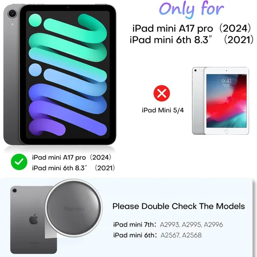 Miniatura 2 de OMOTON PAPERSENSE - Paquete de 2 protectores de pantalla de papel para iPad Mini 7 A17 Pro Mini 6 6th (2024/2021, 8.3 pulgadas), película de PET