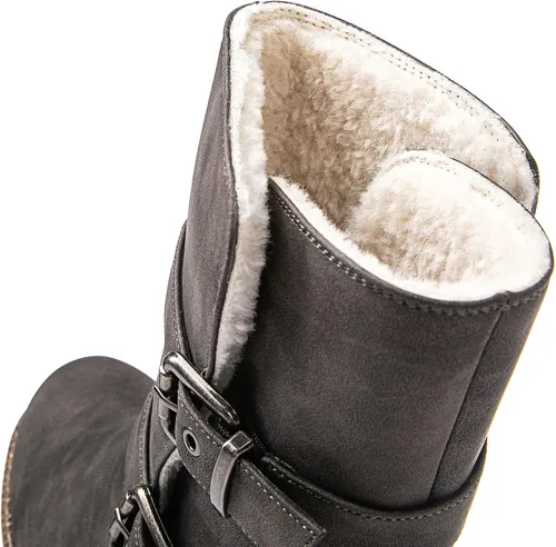 Miniatura 3 de GLOBALWIN Women's Fur Boots Fashion Combat Ankle Boots For Women