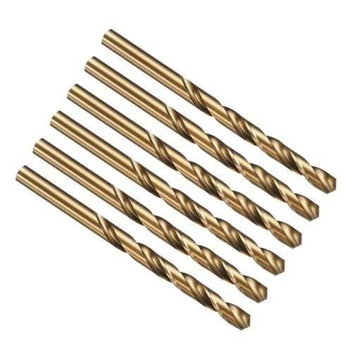 Miniatura 146 de PATIKIL Broca Jobber de 0.039 in, vástago recto M35 cobalto 5% acero de alta velocidad 135° acabado dorado para metal duro de acero inoxidable - 2