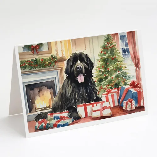 Miniatura 60 de Caroline's Treasures DAC2753GCA7P Paquete de 8 tarjetas de felicitación navideña acogedora de Husky siberiano Tarjetas en blanco con sobres