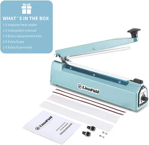 Miniatura 8 de Sellador Pro, Sellador de calor por impulso patentado de 8 pulgadas, Máquina de sellado de bolsas de polietileno de 2 mm de ancho de sellado, 2 kits