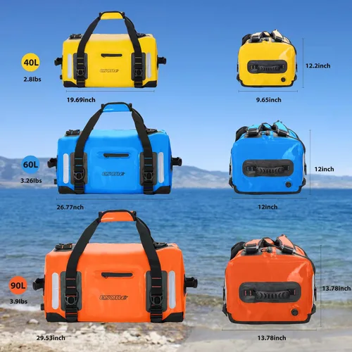 Miniatura 6 de ESONE Bolsas Secas Mochila Impermeable para Hombres/Mujeres Bolsas Secas para Kayak Mochila Impermeable para Viajes Mochila de Bolsa Seca Bolsa