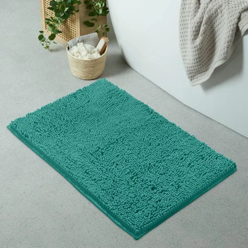 Miniatura 15 de LuxUrux Tapete de microfibra afelpada, de felpilla extrasuave, pelo largo de 1 pulgada, muy absorbente, para baño o ducha, lavar y secar a máquina
