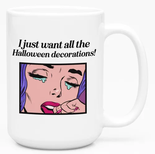 Miniatura 49 de LookHUMAN Taza de Café de Halloween – Halloween Is Meowgical Tazas, Taza de Café Espeluznante Idea de Regalos de Taza, 15 Onzas 10-Blanco
