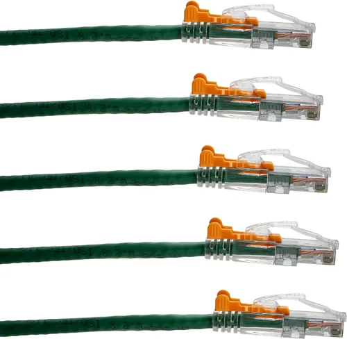 Miniatura 23 de NTW NTW - Cable de conexión de bloqueo de red patentado CAT6 de 1 pie, sin enganches, azul (NL-U6K-001BL)