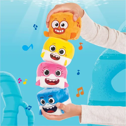 Miniatura 3 de Baby Shark's Big Show! Cubo de canción – Chucks Plushie con canción temática de Baby Shark – Bonitos animales de peluche para niños pequeños