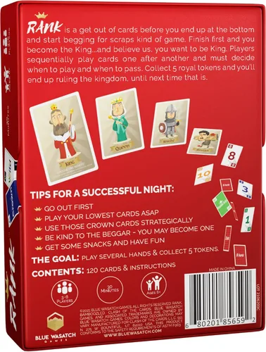 Miniatura 2 de Blue Wasatch Games Rank - Un juego de cartas realmente divertido para amigos y familiares donde alguien puede levantarse del mendigo y gobernar como
