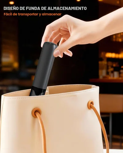 Miniatura 5 de Espumador de leche recargable con cubierta, fácil de llevar, mezclador de bebidas de mano, varita espumadora eléctrica para café, café con leche