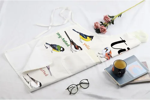 Miniatura 7 de MBMSO Delantal de tetas con bolsillos, delantal de cocina para observación de aves para amantes de las aves Tetas Pájaro Delantal-w