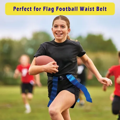 Miniatura 5 de Cinturón de fútbol web con dos anillos en D de acero inoxidable de 52 pies, cinturón para hombres, mujeres, niños, jóvenes, niños y niñas