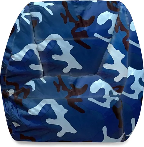 Miniatura 68 de Posh Beanbags - Sillón puff grande, 38 pulgadas, color azul rey sólido Nylon suave - Azul real