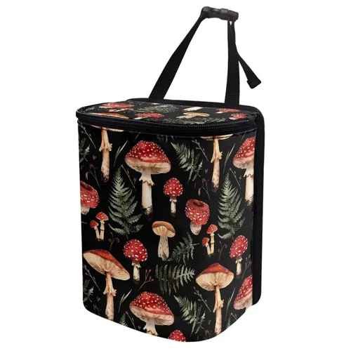 Miniatura 34 de Basurero para automóvil con tapa, bolsa de basura para colgar del automóvil, a prueba de fugas, portátil, papelera, sedán, accesorios