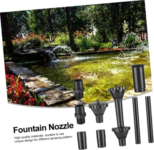 Miniatura 6 de MERRYHAPY Kit de cabezal rociador de fuente de 9 piezas, juego de boquillas de fuente de agua para jardín y piscina, compatible con bombas