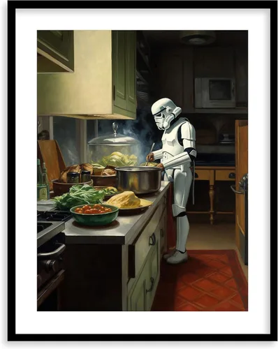 Miniatura 28 de Impresiones de Arte para Cocina de Star Wars - Impresión Giclée de Arte Fino Premium - Póster de Impresión Estético de Darth Vader Boba Fett Yoda