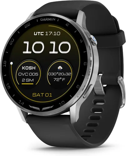 Garmin D2™ Air X15, reloj inteligente de aviador versátil con GPS, linterna LED, características de salud y fitness, clima de aviación, Plateado