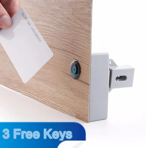 Miniatura 3 de Sensor de tarjeta IC con batería, cerradura digital para gabinete, cerradura de cajón, cerradura inteligente para gabinete, sin llave, cerradura