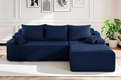 Miniatura 52 de HABUTWAY Sofá modular modular de 101 pulgadas con asiento profundo, moderno sofá convertible en forma de L, sofá tapizado con diván para sala
