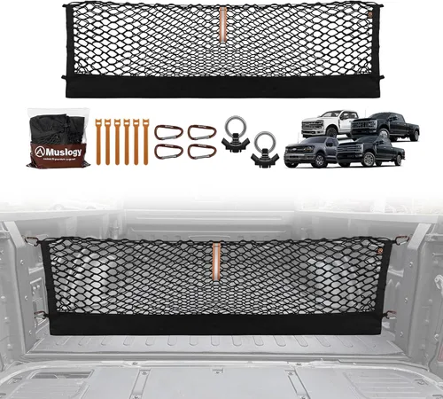 Miniatura 23 de Muslogy para Maverick - Accesorios de Red de Malla de Carga Extensible, Organizador de Maletero, Red de Malla Elástica para Cama de Carga