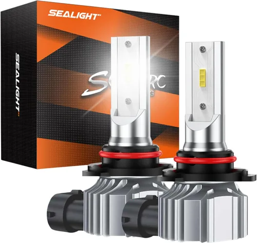 SEALIGHT Bombilla antiniebla 9005, paquete combinado, blanco superbrillante de 6500 K, instalación Plug and Play, diseño sin ventilador, luces