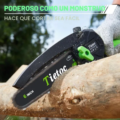 Miniatura 6 de Tietoc Motosierra eléctrica de 6 pulgadas, inalámbrica, funciona con pilas, sierra de mano para recorte de madera/árboles, Sawzall para el hogar
