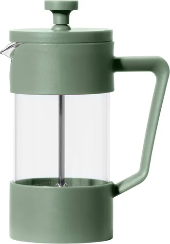 Miniatura 2 de Oggi Cafetera de prensa francesa (12 onzas) - Vidrio de borosilicato, prensa de café, prensa francesa de una taza, capacidad de 3 tazas, oliva