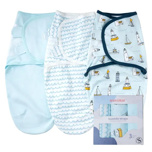 Miniatura 25 de insular Sacos para envolver al bebé, manta para recién nacido y bebé, juego de velcro ajustable para niños y niñas, saco de dormir de algodón suave