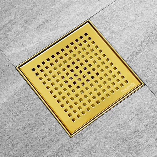 Miniatura 7 de Neodrain Drenaje de ducha cuadrado de 4 pulgadas con rejilla extraíble con patrón Quadrato, acero inoxidable 304, incluye base de drenaje de ducha