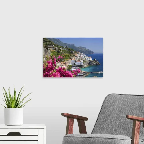 Miniatura 3 de Italia, Campania, Costa de Amalfi, Amalfi, lienzo para pared, obra de arte