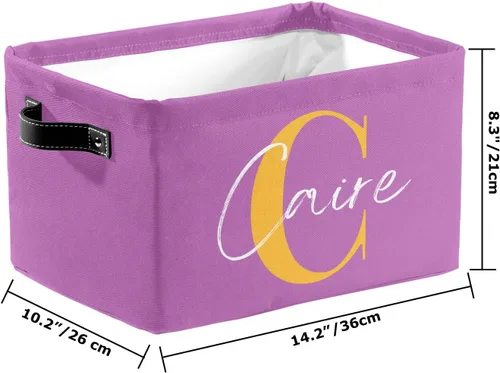 Miniatura 7 de Cesta de regalo personalizada con nombre, caja de juguetes de almacenamiento personalizada para niños, organizador de cubos de almacenamiento