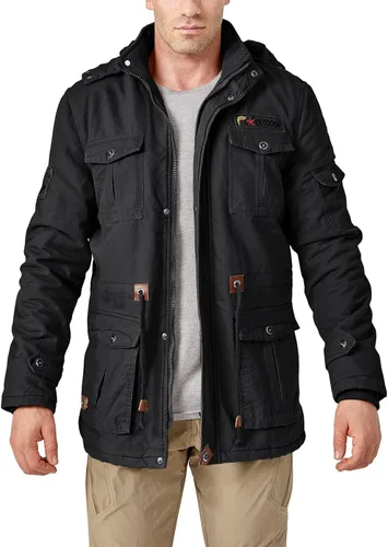 Miniatura 4 de CRYSULLY - Abrigo de invierno con capucha extraíble para hombre