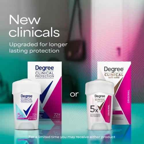 Miniatura 8 de Degree desodorante y antitranspirante con protección clínica, para ducha de 1.7 oz, 5 en 1, 1.7 onza
