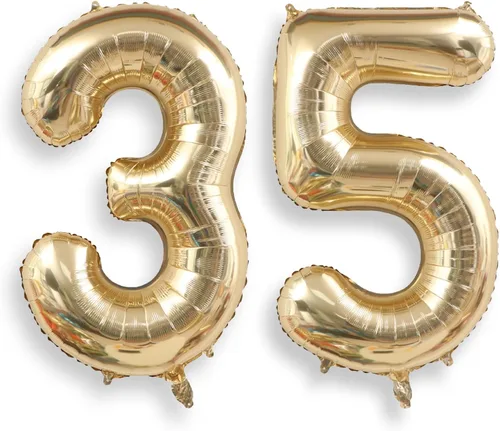 Miniatura 36 de AULE Globos grandes de 40 pulgadas, número 0, negros, grandes, de papel de aluminio, globos de número de helio 0-9, gigantes, jumbo, felices