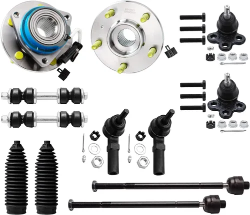 Miniatura 223 de Detroit Axle - Kit de nudillos de dirección delantera izquierda para Ford Edge Lincoln MKX 07-10, cojinete de rueda del lado del conductor, nudillo
